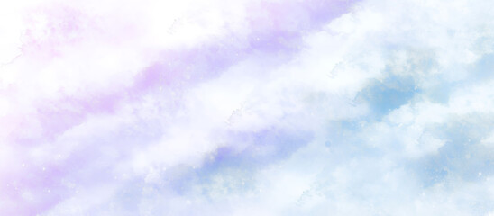 Cloud background with pastel colour shades of blue and purple