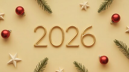 Minimalist New Year 2026 Poster Background for Holiday Branding