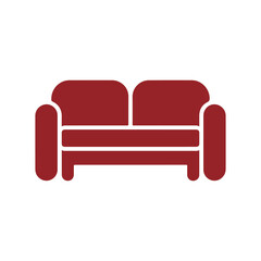 Minimalist Sofa Icon &ndash; Couch Furniture Symbol for Living Room, Interior Design, Home Decor, and Furniture Branding.