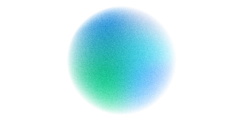 Gradient background, color gradation circle with grain noise texture, vector abstract watercolor holographic blur. Color gradient soft blend mesh of blue iridescent colors
