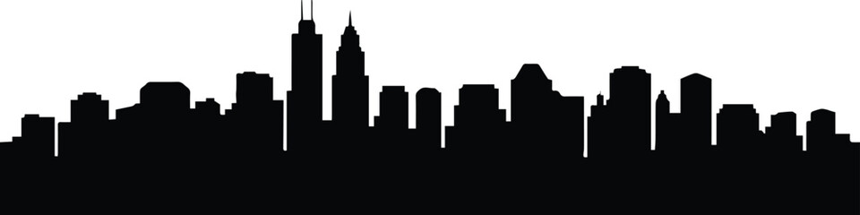 skyline city skyline vector outline of towers skyline horizon panorama
