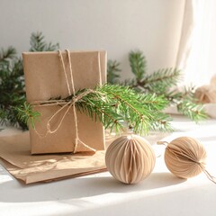 christmas tree with gift boxes