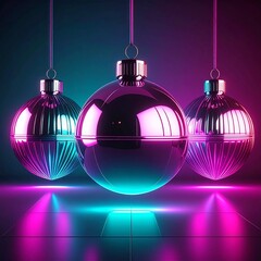 purple christmas ball on dark background