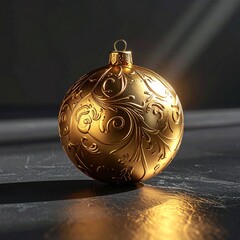 golden christmas ball 