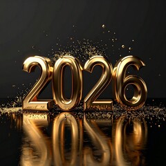 Luxury New Year 2026 Typography