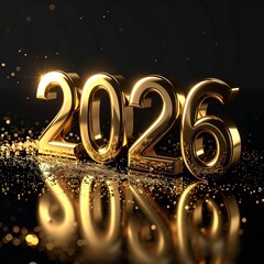 Luxury New Year 2026 Typography