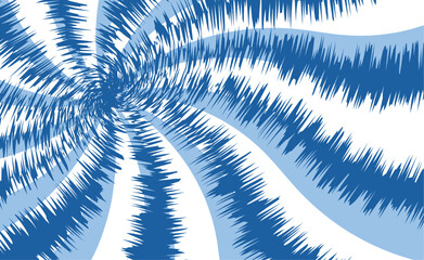 Dynamic blue abstract design with swirling patterns and white background