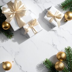 christmas background with christmas tree and balls