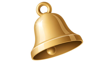 Golden Bell &ndash; Shiny Metallic Hanging Bell PNG