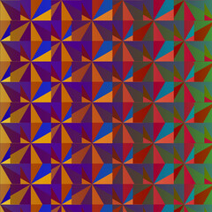 Vibrant geometric pattern with colorful triangles and shapes
