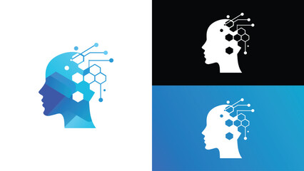 Tech Brain Logo, Brain Logo, Technology Logo, Vector Logo, Brain Tech Logo