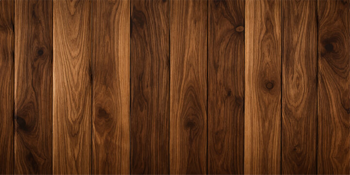 A vintage brown wood plank texture features a natural oak grain pattern on a weathered timber board surface for a rustic hardwood wall or floor design material