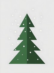 Fototapeta premium Elegant Minimalist Christmas Tree Card 