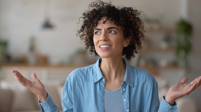 Casual UGC-style person talking silently to camera with expressive hand gestures, clean home background and clear space for subtitles, ideal for social media, ads and short-form video.
