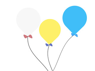 colorful balloons isolated on white