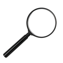 Magnifying Glass on a White Surface Used for Close Inspection of Small Details