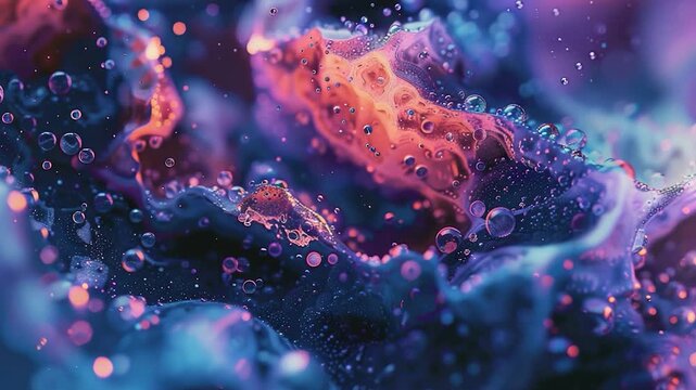 Video A cluster of soap bubbles graphed from a close distance