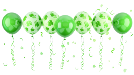 Green balloon isolated on white background