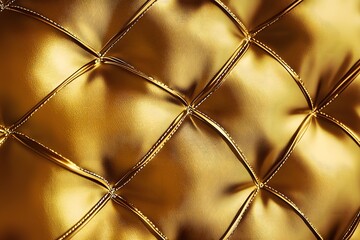 Obraz premium Abstract golden quilted pattern high resolution picture