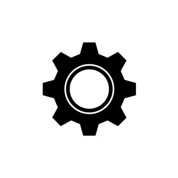 Black and white gear icon