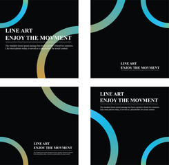 Abstract Gradient Line Art Social Media Post Templates