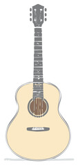 Fototapeta premium Classic acoustic guitar vector illustration for music, sound, and entertainment projects