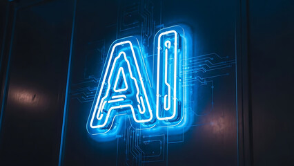 Artificial Intelligence Neon Sign Illuminating the Future of Technology and Innovation