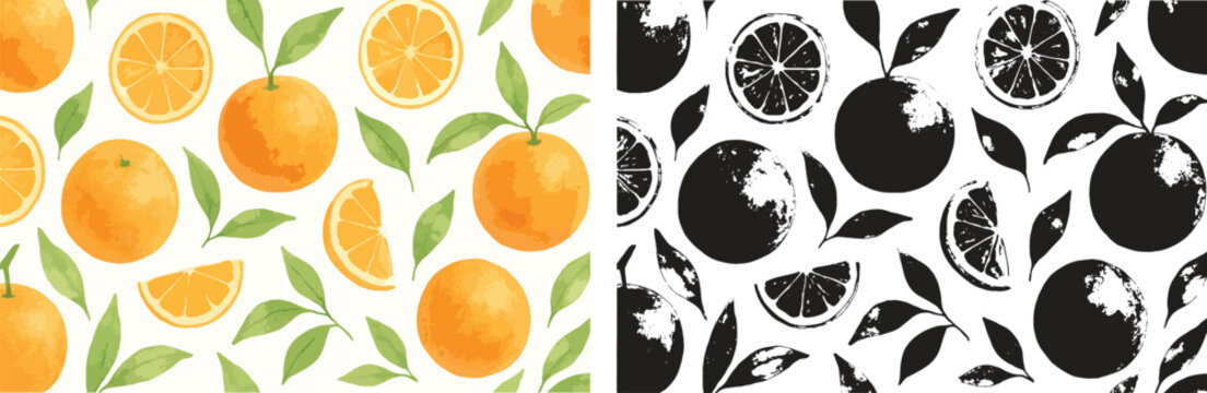 Vibrant orange pattern in monochrome Vector