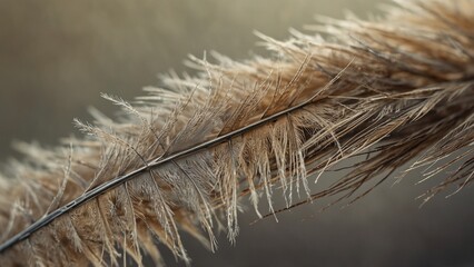 Close up view of feather feathers, 3d render style background - Generative AI