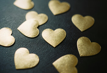 Fototapeta premium A versatile craft resource featuring glittering heart shapes, ideal for digital scrapbooking, card making, and festive DIY projects.