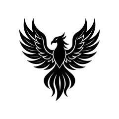 Obraz premium Phoenix Rising Symbol Design Element Tribal Artwork Vector