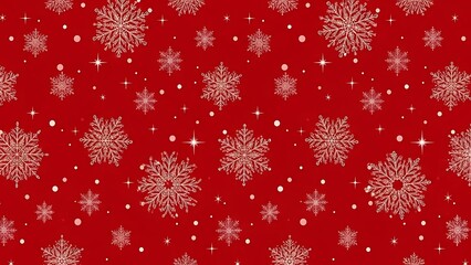 Red background with golden snowflakes