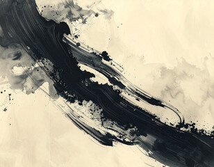 Wabi-Sumi Texture &mdash; Minimal Japanese Ink Abstract
