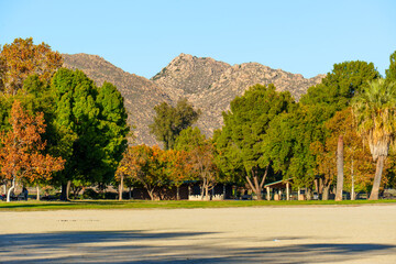 Lake Perris State Recreation Area Mountains Trees Park