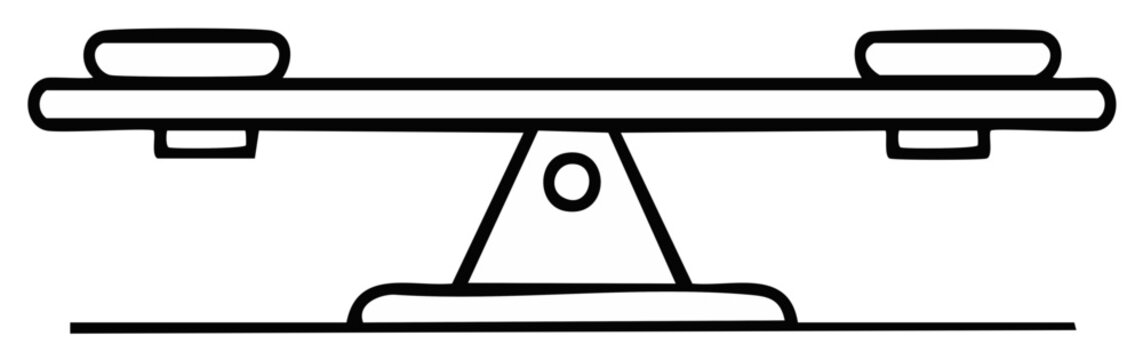 Simple illustration of a balance scale concept, symbolizing equality