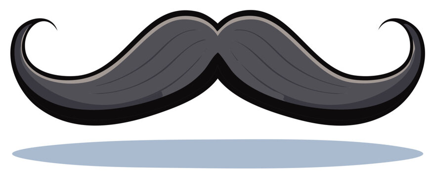Cartoon Mustache with Curled Tips Comic Moustache Decoration Hair Ornament