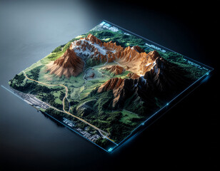 Divided Terrain Surface &mdash; Minimal Strategic Landscape