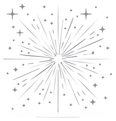 Obraz premium Abstract starburst design with stars and radiating lines