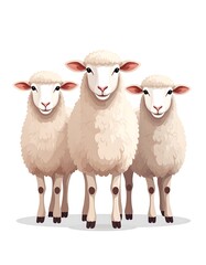 Three sheep standing together
