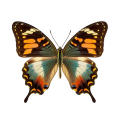 Obraz premium Colorful Butterfly in Vibrant Style with Natural Lighting on Isolated White Background for Wildlife Conservation