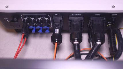 Connecting solar panels to the inverter and energy management unit