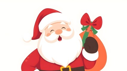 santa claus with a bag