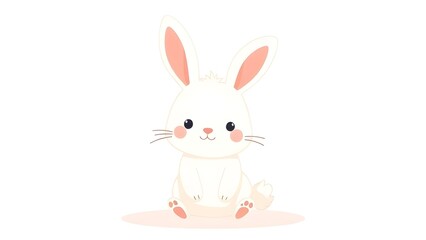 white rabbit with red bow