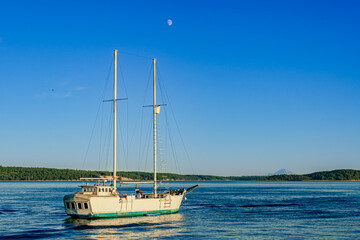 Early morning light on boats in the harbor at Port Townsend Washington