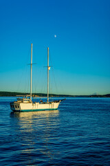 Early morning light on boats in the harbor at Port Townsend Washington