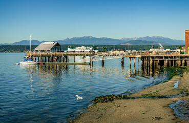 A pier in Puget Sound at Port Townsend Washington