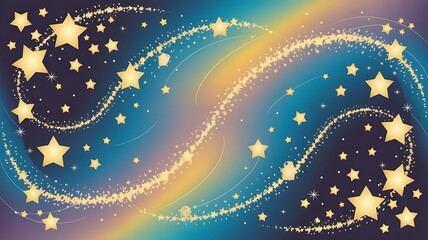 Cosmic stars and swirling nebula