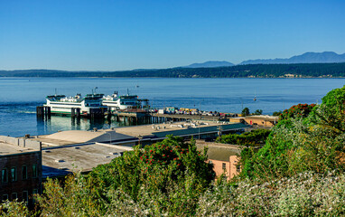 Ferry terminal in Port Townsend Washington on Puget Sound