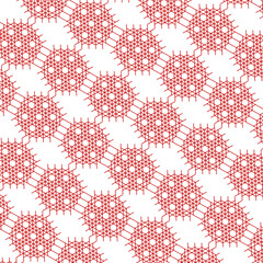 Pattern con motivi geometrici astratti rossi