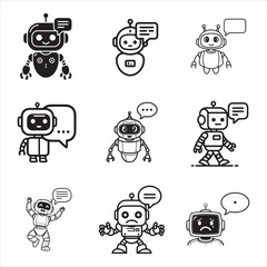 Service AI Chatbot Robot Assistant Speech Bubble